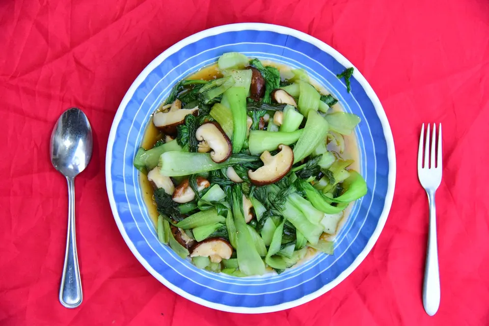 Gebratener Pak Choi mit Shiitake